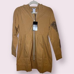 New womens Monroe & Main Tunic Length Hoodie Womens Pleated Zip Up size small